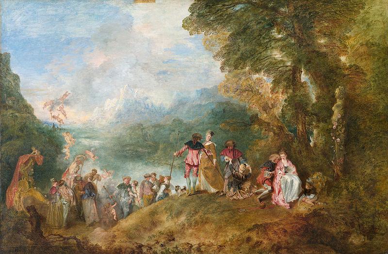 WATTEAU, Antoine The Embarkation for Cythera oil painting image